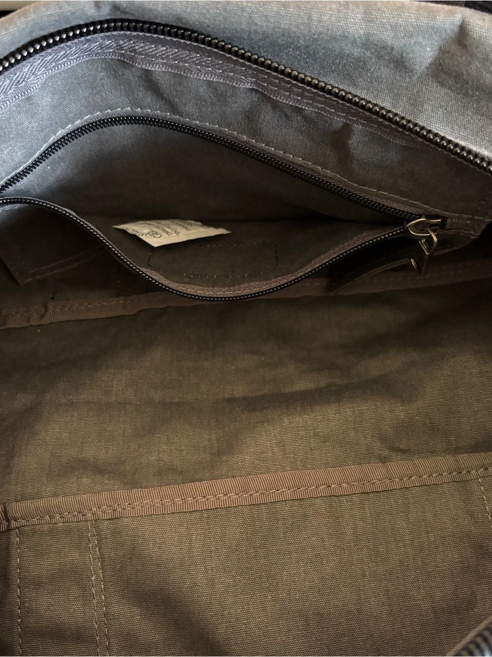 American Eagle Outfitters Charcoal Grey Canvas Duffle Bag